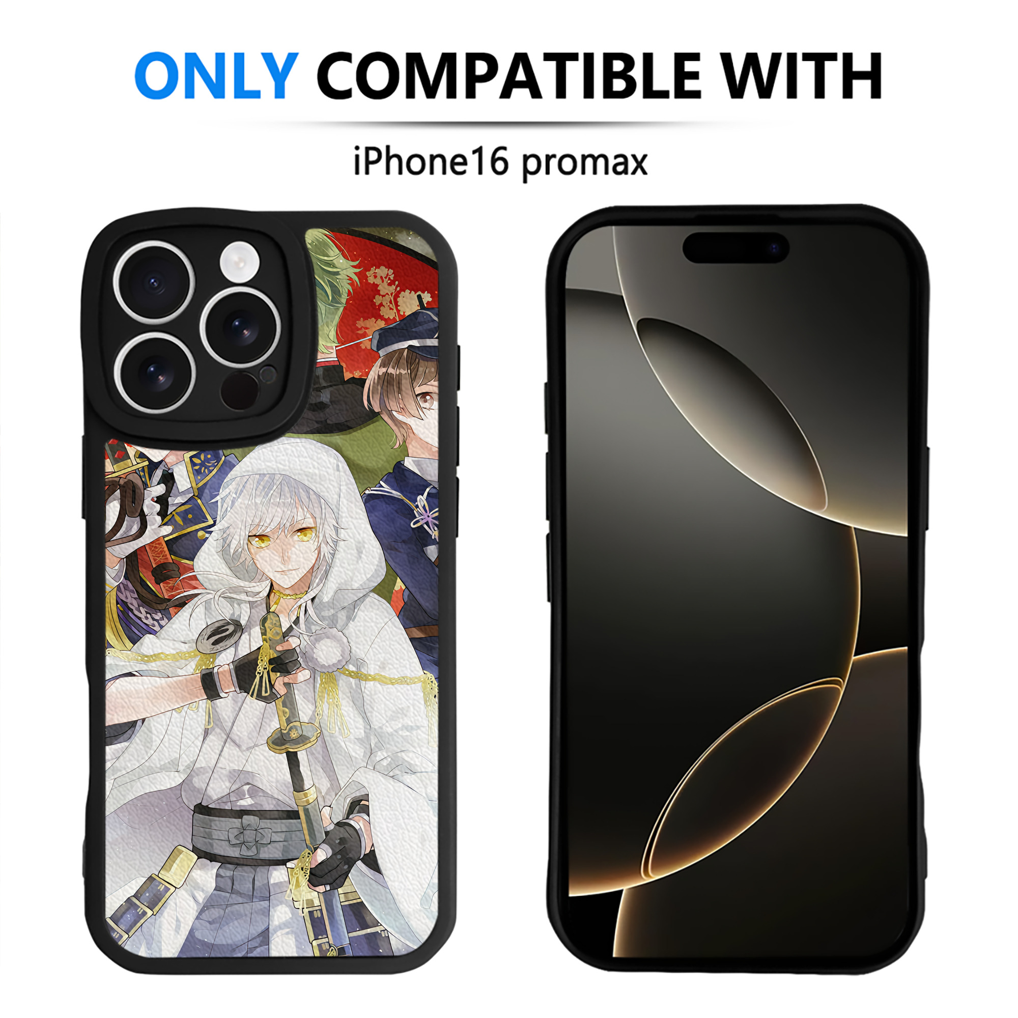 （画像用） 刀剣乱舞 Touken Ranbu 【iPhone 16シリーズ対応】シリコンスマホケース（レザー調） 材質：シリコン